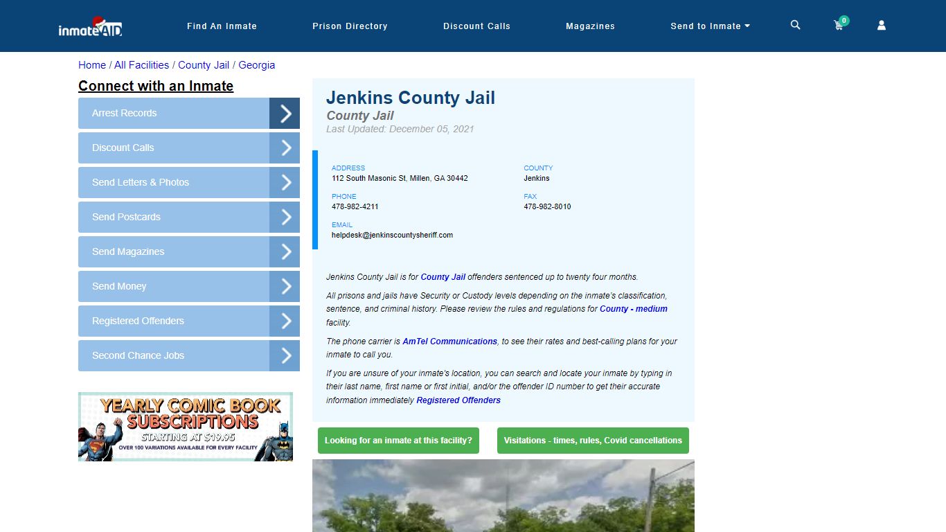 Jenkins County Jail - Inmate Locator - Millen, GA