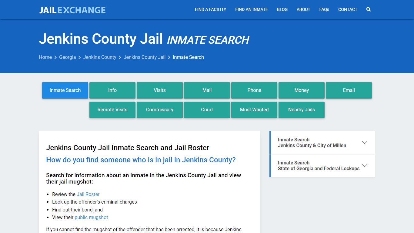 Inmate Search: Roster & Mugshots - Jenkins County Jail, GA